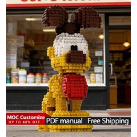 1921 PCS Customize dog MOC Customize Modular Building Block Kids Simple Technology Creative Design Model DIY Toy Christmas Gift