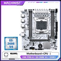 MACHINIST White X99 Motherboard Kit set Xeon E5 2686 V4 / E5 2696 V4 CPU LGA2011-3 DDR3 NVME/SATA M.2 PR8-H