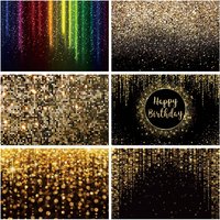 Gold Silver Glitter Bokeh Photography Backdrop Black Golden Shiny Dot Backgrounds For Birthday Party Photo Studio Decor Custom
