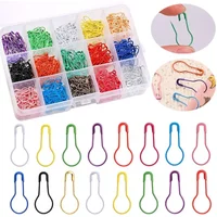 100Pcs Metal Pins Calabash Gourd Pear Shape Safety Metal Clips Knitting Stitch Marker Tag Clips Hangtag DIY Sewing Tools Needle