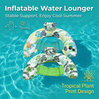 U-shaped Leaf Pool Float Inflatable Lounge Chair Thickened PVC Large Size Summer Beach Water Toy