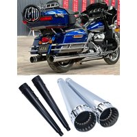 Fits Harley Modified Road King Ultra Street Glide Flagship Deep Bass Horseshoe Left and Right Exhaust Pipe Tips 1996-2024