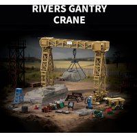 2803pcs Rivers Gantry Crane Building Blocks 97037 Classic Military Heavy Mobile Lifting Vehicle Bricks Toys for Adults Gifts