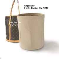 Insert Organizer For L V Bucket Bag PM GM Designer Bag, Inner Purse Pouch Cosmetics , Storage Bag, Oval Makeup Organizer