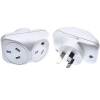 1pcs CN New Zealand Australia 1 to 2 AC Outlet Extender Converter Power Socket 10A 250V Insulated AU Wall Plug Adaptor Type I