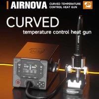 MECHANIC AIRNOVA Curved Temperature Control Hot Air Gun Soldering Station 1200W Phone BGA IC PCB Rework Desoldering Station Tool image 4