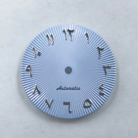 Neiton 29mm Blue Black White Green Silvery Studs Arabic Numerals Dial No Luminous for NH35/NH36 Movement