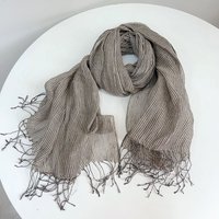 Linen Pinstripe Artistic Easy Matching Women's Spring/Summer Scarves