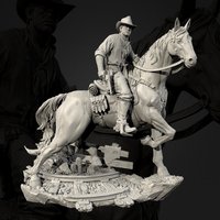 The height of man 38mm 50mm 75mm Resin model kit needs to be assembled and colored by oneself (3D printing) TD-7824/3D