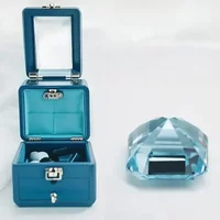 TopL-Aquamarine Color Lab Grown Sapphire Asscher Cut DIY Ring Necklace Earrings Main Materials Extremely Shiny Quality Cert