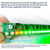 USB Voice Dontrolled Audio Spectrum Lamp Kit DC 5-12V LED Volume Level Indicator Display Board Music Audio Circuit Board DIY kit