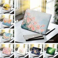 2 PCS Removable Flower Stickers for Laptop PVC Aesthetic Decals Self-Adhesive Peel Off No Residue Tablet Skin macbook skin