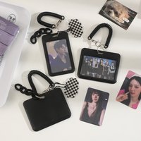 Simplified Black Student School Card, Anti Loss Protective Cover, Backpack Small Pendant ID Card Cover