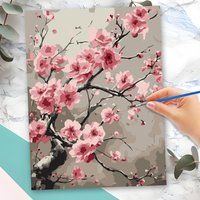 Momoart Picture By Numbers Flower DIY Frame Painting By Number Set on Canvas HandPainted Coloring Draw Craft Handmade Gift