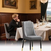 dfh2 Dining Chairs, Living Room Upholstered Chair with Backrest, Faux Leather Seat, Metal Feet, High Back Upholstered Chair for Dining Room/kitchen/living Room/bedroom/dressing Room/dining Roomvcx