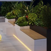 Nordic Luxury Flower Box Seat Modern Courtyard Balcony Storage Cabinet Flower Trough Bench Outdoor Furniture Muebles Jardin FYSS