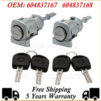 604837167 604837168 Left Right Door Lock Barrel Cylinder For Vw Golf 4 Iv Mk4 Bora A6 Skoda Fabia Polo 1997-2009
