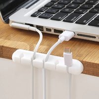 Desktop Cable Clip Wire Organizer Silicone USB Cable Winder Self Adhesive Management Clips For Mouse Keyboard Cord Headset Cable