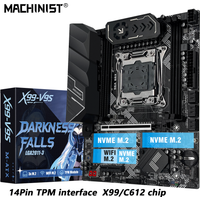 MACHINIST X99 V9S Motherboard C612 Chip Support DDR4 RAM Four Channels LGA2011-3 CPU With TPM M.2 Slot Black Armored USB3.0