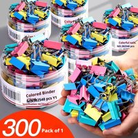 Colored Binder Clips Mixed Colors Assorted Sizes Metal Clips For Office Document Ticket Organization Stationery Supplies