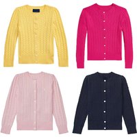 Girl's 4 Colors Cable Knit Cardigan, Long Sleeve Button Down Sweater, Kids Casual Spring Fall Outerwear 2026
