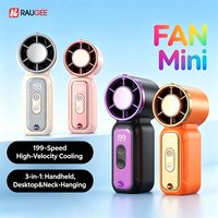 Portable Mini Handheld Fan Personal Ultra Small Pocket Hand Fan USB Neck Hanging Fan With Digital Display Mini Fan For Outdoor