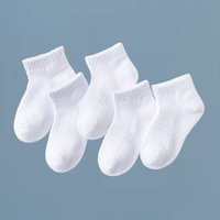 Summer White Mesh Children Cotton Socks Boys Girls Sports socks Spring Baby Skin-friendly Cotton socks 5Pairs