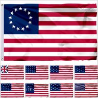 Drapeau américain 13 étoiles histoire 90x150cm 3x5ft US Hopkinson 1775 américain 1777 états-unis 1795 drapeaux et bannières Bennington 1818