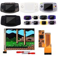 Classic 3.2 inch IPS LCD For GBA V2 Backlight screen kit For GameBoy Advance display Backlit with 10 Levels Brightness