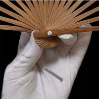 12 Sets Folding Fan Nails DIY Handmade Jewelry Pin Silver Handheld Shaft Rivet Nut