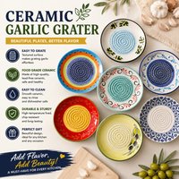 Ceramic Garlic Grater Plate Fruit Manual Ginger Garlic Grinder Dish Kitchen Masher Fruit Puree Grating Tool Color Plate Gift New