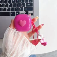 Love Rose Pink for Samsung Galaxy Buds Pro Live 2 Buds2 Pro Cover Protective Shell Shield for Galaxy Buds FE With keychain