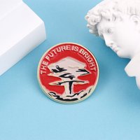 Cartoon Letters The Future Is Bright Enamel Metal Funny Lapel Pins Brooches Badges Backpack Wholesale Jewelry Gift for Friends