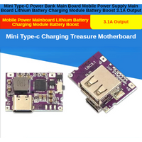 Mini Type-C Power Bank Main Board Mobile Power Supply Main Board Lithium Battery Charging Module Battery Boost 3.1a Output