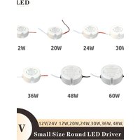 C.V DC12V/24V 24W mini round waterproof LED driver switching power supply lighting transformer GaN EMC LVD universal AC100-265V