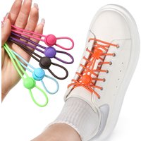 No-Tie Shoelaces, Elastic Round Shoelaces with Spring Clips, Lazy Laces for Kids, Men & Women