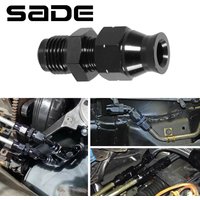 6AN Male Flare to 5/16" Fuel Hardline Tube Fitting Adapter 6AN Male Flare to 3/8" Straight Connector Aluminum Alloy Anodized