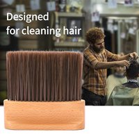 Barber Neck Brush Duster for Hair Cutting Soft Wood Neck Cleaning Brush Professional Salon Tool