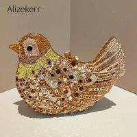 Alizekerr sacs de soirée en forme de Pigeon strass femmes nouvelle magnifique Boutique cristal oiseau pochette sacs à main et sacs à main de haute qualité