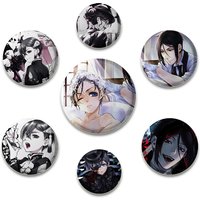 Anime Black Butler Badges Brooches Round Snap in Design, Durable Brooch, Stylish Ornament, Gift for Birthday, Valentine's Day