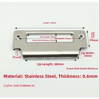 5Pcs Stainless Steel Door Lock Strike Plate 64mm Brushed Metal Latch Pad Bolt Jamb Repair For Home Security Hardware