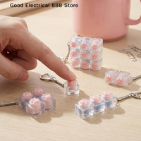 Silicone Soft Cat Claws Keyboard Fidget Toys 1/2/4/5/6/9 Keys Keycap Keychain Stress Relief Fingertip Gadget Decompression Toys