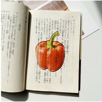 Kawaii Style Cute Acrylic Vegetable Bookmark Transparent Light Transmitting Chili Corn Potato Garlic Designs for Reading Gifts