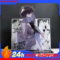 Bungo Dogs Anime Peripherals Osamu Dazai Figure Three plugs Acrylic Stand Osamu Dazai Comic background Standing Plate Toys boys
