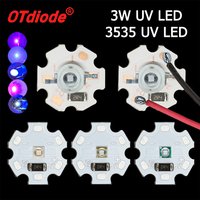 3535 UV 3W Purple High Power LED 3V 3.7V 5V Lamp Chip 365nm 370nm 385nm395nm 400nm 410nm 420nm Beads Ultra Violet Light With PCB