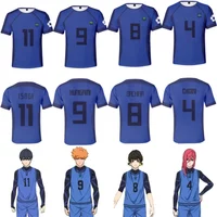 Blue Lock Anime Japanese Isagi Yoichi Football Jersey T-shirt Cosplay Hyoma Chigiri Meguru Bachira Tee Original Children Clothes