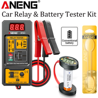 ANENG RT01 Car Relay Tester + BT138 Battery Tester kit 11V-25V Auto Relay 1.2V-4.8V/9V Digital Battery Checker Repair Home Use