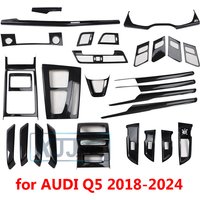 For Audi Q5 2021 2022 2023 2024 2025 2020 2018 ABS Carbon Fiber Interior Overlay Covers Upgrade Inner Decoration Parts Protector