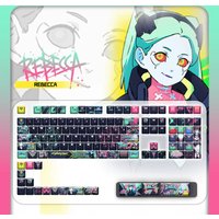 Wuthering Waves Rebecca Cosplay Anime PBT Keyboard Cap Kforce Front Light Transmission Original Keycap Desktop Ornament Game