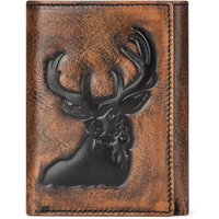 HUMERPAUL 100% Genuine Leather Wallets For Men Short Trifold Coin Purses Slim RFID Card Holder Men Money Clip Wallets